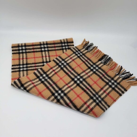 100% Authentic Burberry Classic Scarf Cashmere and Wool - Picture 5 of 7